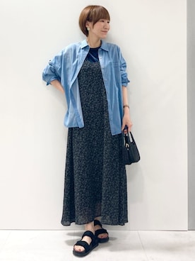 「MK MICHEL KLEIN（エムケーミッシェルクラン）のアイテム（ワンピース）」を使った、MKミッシェルクランさん（レディース・157cm）の夏コーディネート