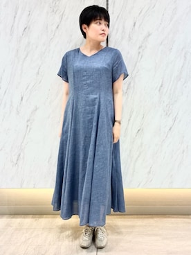 「MK MICHEL KLEIN（エムケーミッシェルクラン）のアイテム（ワンピース）」を使った、MKミッシェルクランさん（レディース・158cm）の夏コーディネート