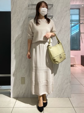 「MK MICHEL KLEIN（エムケーミッシェルクラン）のアイテム」を使った、MKミッシェルクランさん（レディース・162cm）の春コーディネート