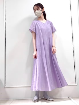 「MK MICHEL KLEIN（エムケーミッシェルクラン）のアイテム（ワンピース）」を使った、MKミッシェルクランさん（レディース・160cm）の夏コーディネート