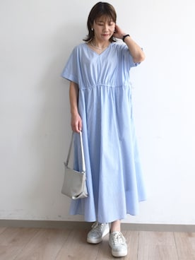 「MK MICHEL KLEIN（エムケーミッシェルクラン）のアイテム（ワンピース）」を使った、MKミッシェルクランさん（レディース・162cm）の夏コーディネート
