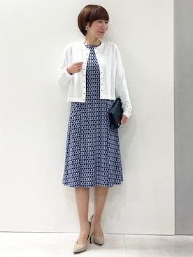 「MK MICHEL KLEIN（エムケーミッシェルクラン）のアイテム」を使った、MKミッシェルクランさん（レディース・157cm）の春コーディネート