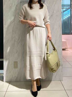 「MK MICHEL KLEIN（エムケーミッシェルクラン）のアイテム」を使った、MKミッシェルクランさん（レディース・162cm）の春コーディネート