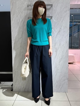 「MK MICHEL KLEIN（エムケーミッシェルクラン）のアイテム」を使った、MKミッシェルクランさん（レディース・164cm）の春コーディネート