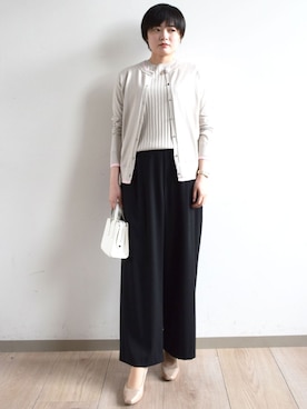 「MK MICHEL KLEIN」｜MKミッシェルクランさん（レディース・158cm）の冬コーディネート
