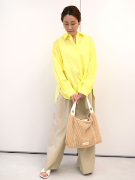 「MK MICHEL KLEIN（エムケーミッシェルクラン）のアイテム」を使った、MKミッシェルクランさん（レディース・156cm）の春コーディネート