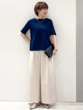 「MK MICHEL KLEIN（エムケーミッシェルクラン）のアイテム」を使った、MKミッシェルクランさん（レディース・157cm）の春コーディネート