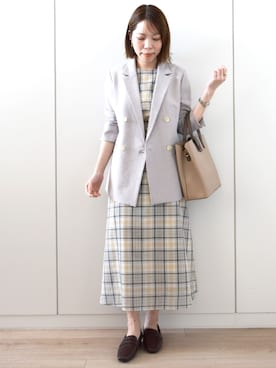 「MK MICHEL KLEIN（エムケーミッシェルクラン）のアイテム」を使った、MKミッシェルクランさん（レディース・157cm）の春コーディネート