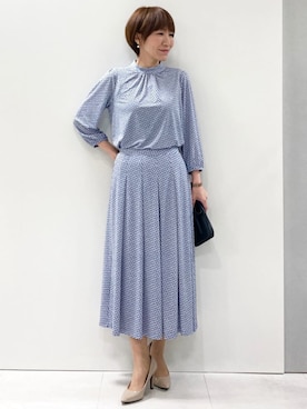 「MK MICHEL KLEIN（エムケーミッシェルクラン）のアイテム」を使った、MKミッシェルクランさん（レディース・157cm）の春コーディネート