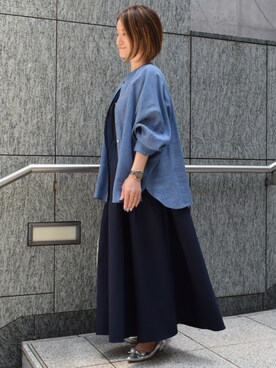 「MK MICHEL KLEIN（エムケーミッシェルクラン）のアイテム（ワンピース）」を使った、MKミッシェルクランさん（レディース・151cm）の夏コーディネート