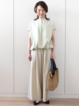 「MK MICHEL KLEIN（エムケーミッシェルクラン）のアイテム」を使った、MKミッシェルクランさん（レディース・158cm）の春コーディネート