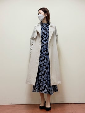 「トレンチ」｜MKミッシェルクランさん（レディース・166cm）の春コーディネート