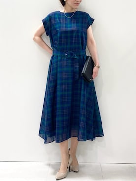 「MK MICHEL KLEIN（エムケーミッシェルクラン）のアイテム」を使った、MKミッシェルクランさん（レディース・157cm）の春コーディネート