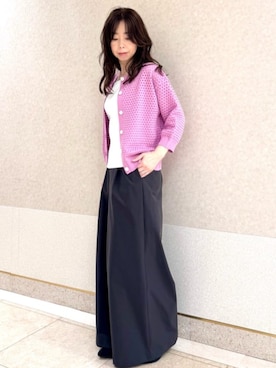 「MK MICHEL KLEIN（エムケーミッシェルクラン）のアイテム」を使った、MKミッシェルクランさん（レディース・157cm）の春コーディネート