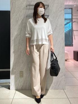 「MK MICHEL KLEIN（エムケーミッシェルクラン）のアイテム」を使った、MKミッシェルクランさん（レディース・162cm）の春コーディネート