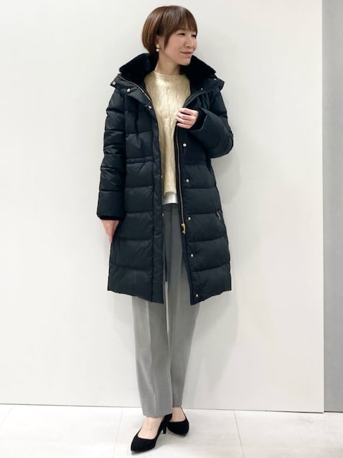 ベーシックタフタ ロングダウンコート/撥水加工（ダウンジャケット