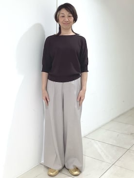 「MK MICHEL KLEIN（エムケーミッシェルクラン）のアイテム」を使った、MKミッシェルクランさん（レディース・158cm）の春コーディネート