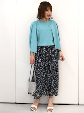 「MK MICHEL KLEIN（エムケーミッシェルクラン）のアイテム」を使った、MKミッシェルクランさん（レディース・163cm）の春コーディネート