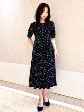 「MK MICHEL KLEIN（エムケーミッシェルクラン）のアイテム（ワンピース）」を使った、MKミッシェルクランさん（レディース・157cm）の夏コーディネート