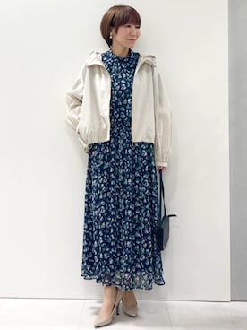 「MK MICHEL KLEIN（エムケーミッシェルクラン）のアイテム」を使った、MKミッシェルクランさん（レディース・157cm）の春コーディネート