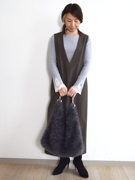 MKミッシェルクランさん（レディース・158cm）の秋コーディネート