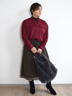 MKミッシェルクランさん(レディース・154cm)の秋コーディネート