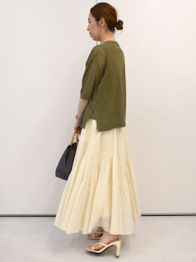 「MK MICHEL KLEIN（エムケーミッシェルクラン）のアイテム」を使った、MKミッシェルクランさん（レディース・158cm）の春コーディネート