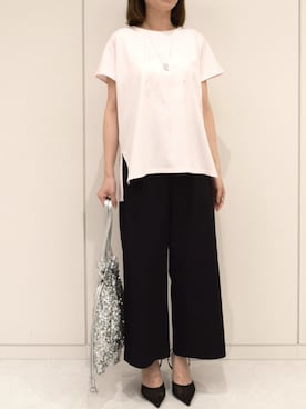 「MK MICHEL KLEIN（エムケーミッシェルクラン）のアイテム」を使った、MKミッシェルクランさん（レディース・157cm）の春コーディネート