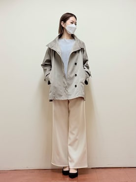 「MK MICHEL KLEIN（エムケーミッシェルクラン）のアイテム」を使った、MKミッシェルクランさん（レディース・166cm）の春コーディネート