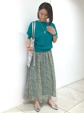 「MK MICHEL KLEIN（エムケーミッシェルクラン）のアイテム」を使った、MKミッシェルクランさん（レディース・151cm）の春コーディネート