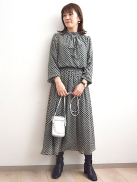 「ボウタイ」｜MKミッシェルクランさん（レディース・163cm）の秋コーディネート