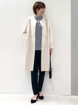 「アイテム（スーツパンツ）」を使った、MKミッシェルクランさん（レディース・157cm）の秋コーディネート