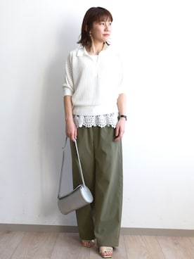 「MK MICHEL KLEIN（エムケーミッシェルクラン）のアイテム」を使った、MKミッシェルクランさん（レディース・163cm）の春コーディネート