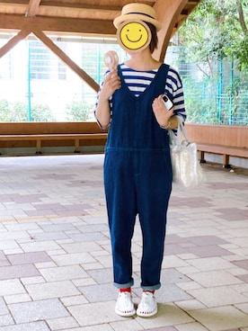 「URBAN RESEARCH Sonny Label（アーバンリサーチサニーレーベル）のアイテム（ハット）」を使った、yoyo☺︎さん（レディース・160cm）の夏コーディネート