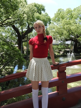 「アイテム（ソックス/靴下）」を使った、Rihonaさん（レディース・160cm）の夏コーディネート