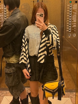 「DIESEL（ディーゼル）のアイテム（ジャケット/アウター）」を使った、Rihonaさん（レディース・160cm）の春コーディネート
