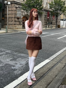 「アイテム（ソックス/靴下）」を使った、Rihonaさん（レディース・160cm）の秋コーディネート