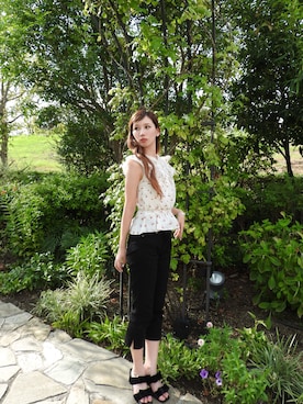 「MARC JACOBS（マークジェイコブス）のアイテム」を使った、Rihonaさん（レディース・160cm）の夏コーディネート