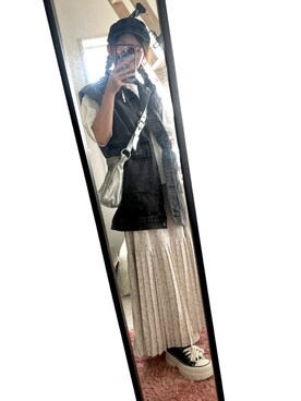 「春服」｜「アイテム（その他アウター）」を使った、miyuさん（レディース・150cm）の春コーディネート