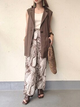 「Per sist ence（パーシエンス）のアイテム（ジャケット/アウター）」を使った、emiko☆さん（レディース・155cm）の夏コーディネート