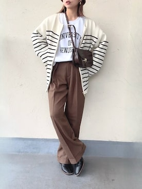 「GeeRA（ジーラ）のアイテム（ブルゾン）」を使った、emiko☆さん（レディース・155cm）の冬コーディネート