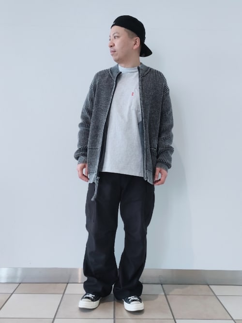 《直営店限定》FADE WASH COMMAND ZIP UP KNIT / フェイドウォッシュ コマンド ジップアップ ニット / AVIREX / アヴィレックス