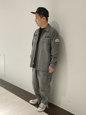 「AVIREX（アヴィレックス）のアイテム（その他アウター）」を使った、SUGAYA！さん（メンズ・164cm）の冬コーディネート