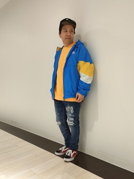 「AVIREX（アヴィレックス）のアイテム（ナイロンジャケット）」を使った、SUGAYA！さん（メンズ・164cm）の冬コーディネート