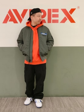 「アイテム（MA-1、その他）」を使った、SUGAYA！さん（メンズ・164cm）の秋コーディネート
