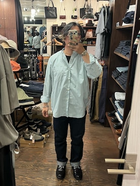 「アイテム（アナログ腕時計）」を使った、SLOW JAM平沼さん（メンズ・165cm）の夏コーディネート