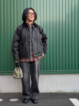 「few.（フュー）のアイテム」を使った、SLOW JAM平沼さん（メンズ・165cm）の冬コーディネート