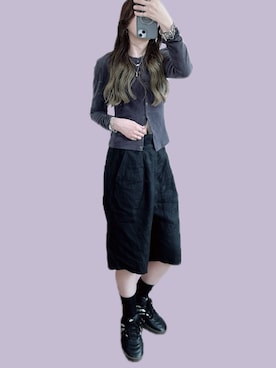 「アイテム（ブレスレット）」を使った、𝓡𝓲.さん（レディース・163cm）の秋コーディネート