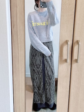 「SALOMON（サロモン）のSALOMON ADVANCED/ACS PRO GTX/L47599400（スニーカー、ブラック系）」を使った、𝓡𝓲.さん（レディース・163cm）の春コーディネート