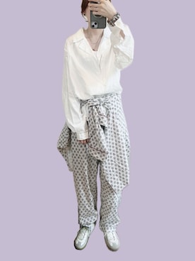 「アイテム（ブレスレット）」を使った、𝓡𝓲.さん（レディース・163cm）の秋コーディネート